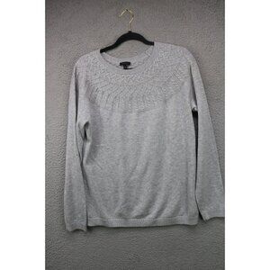 Talbots Long Sleeve Cable Knit Neckline Sweater-Size Large-5% Cashmere-Very Soft